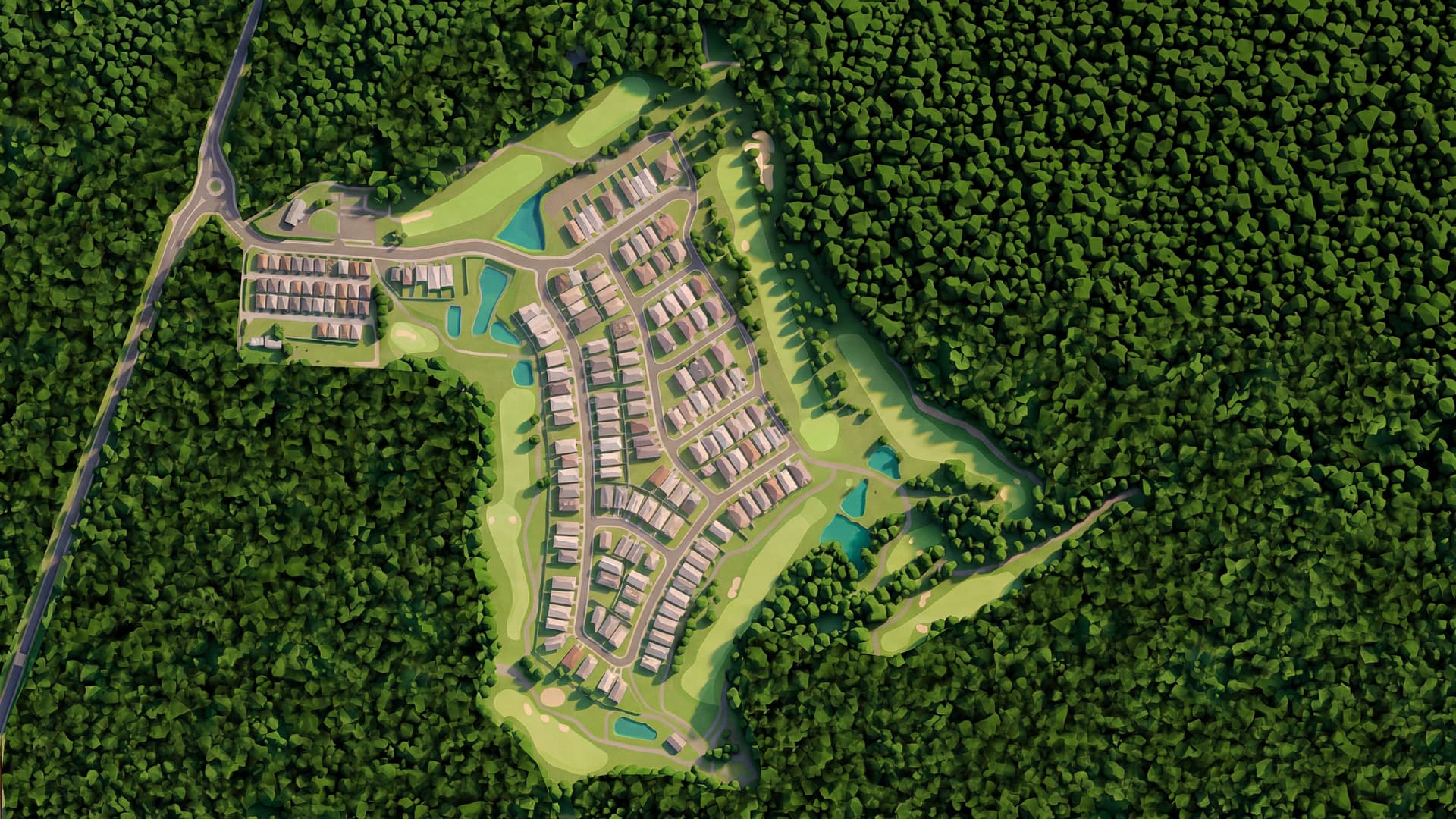 Aerial view of the Sussex Inlet Golf Club course